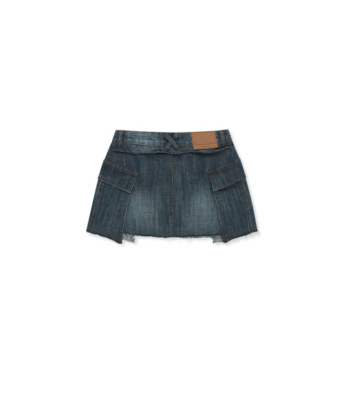 MATIN KIM MATIN KIM CARGO MINI DENIM SKORT