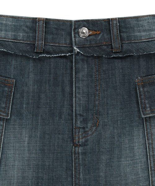MATIN KIM MATIN KIM CARGO MINI DENIM SKORT