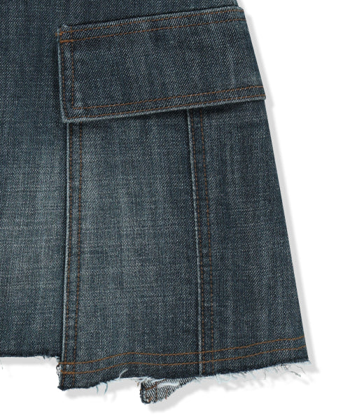 MATIN KIM MATIN KIM CARGO MINI DENIM SKORT