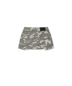 MATIN KIM MATIN KIM Cargo Mini Denim Skort in Beige
