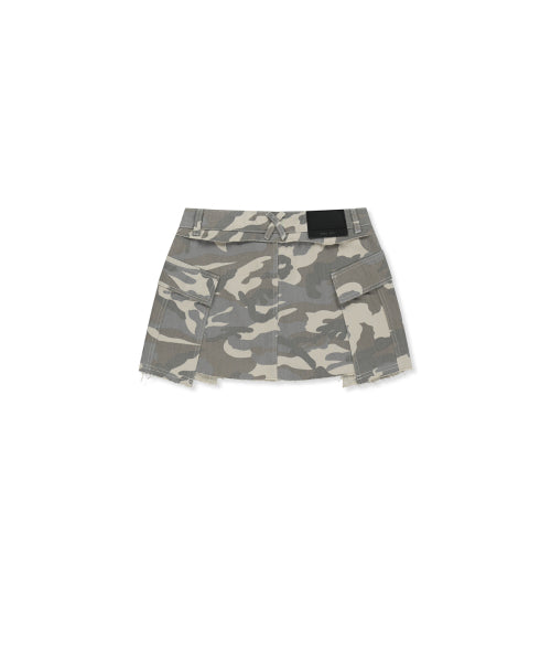 MATIN KIM MATIN KIM Cargo Mini Denim Skort in Beige