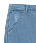 MATIN KIM MATIN KIM Heringbone Raw Cut Denim Shorts