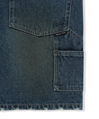 MATIN KIM MATIN KIM Carpenter Bermuda Denim Pants in Blue