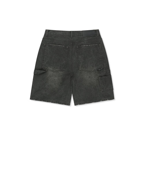 MATIN KIM MATIN KIM Carpenter Bermuda Denim Pants in Charcoal
