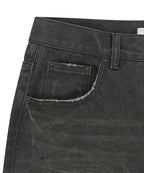 MATIN KIM MATIN KIM Carpenter Bermuda Denim Pants in Charcoal