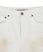 MATIN KIM MATIN KIM Carpenter Bermuda Denim Pants in White