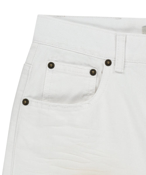 MATIN KIM MATIN KIM Carpenter Bermuda Denim Pants in White