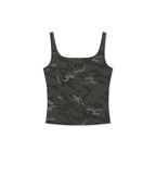 MATIN KIM MATIN KIM SQUARE NECK CROPPED TANK TOP (Charcoal)