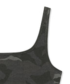 MATIN KIM MATIN KIM SQUARE NECK CROPPED TANK TOP (Charcoal)