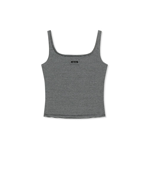 MATIN KIM MATIN KIM SQUARE NECK CROPPED TANK TOP