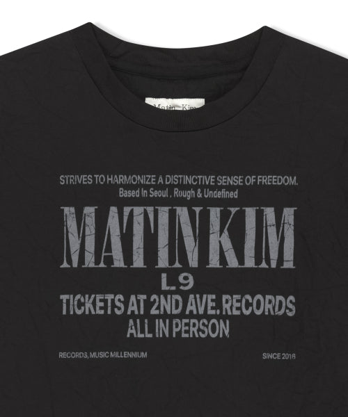 MATIN KIM MATIN KIM T-Shirt Crease Top (Black)