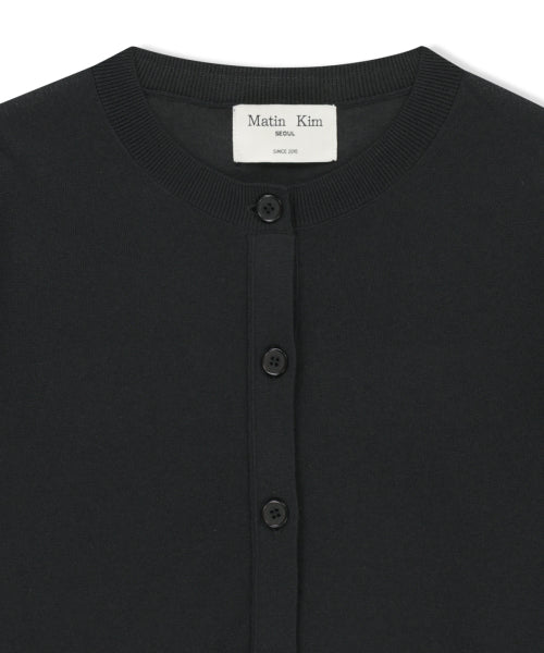 MATIN KIM MATIN KIM Sheer Cardigan for Women in Black