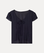 MIXXO MIXXO V-neck Pin Tuck Blouse (C)