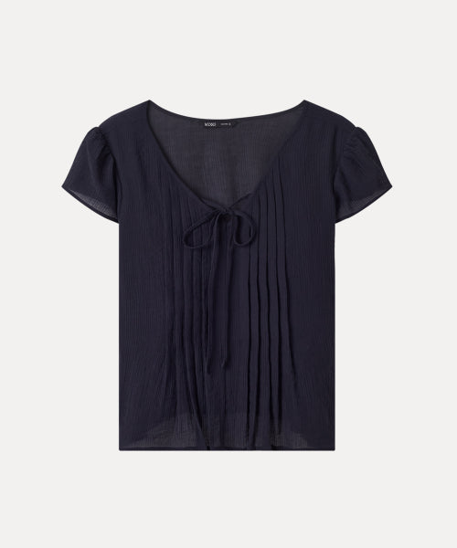 MIXXO MIXXO V-neck Pin Tuck Blouse (C)