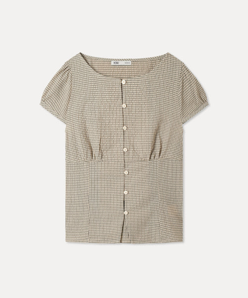 MIXXO MIXXO Gingham Check Blouse (Size M)