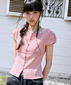 MIXXO MIXXO Gingham Check Blouse (Size M)