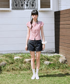 MIXXO MIXXO Gingham Check Blouse (Size M)