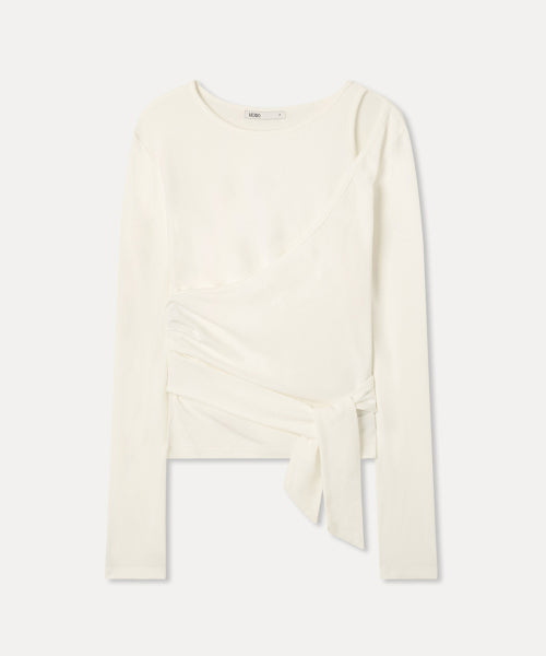 MIXXO MIXXO T-Shirt Slit Wrap Long Sleeve