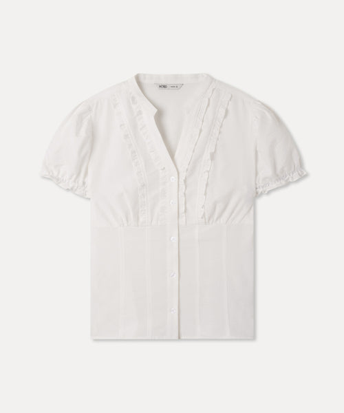 MIXXO MIXXO V-neck frill shirt size C