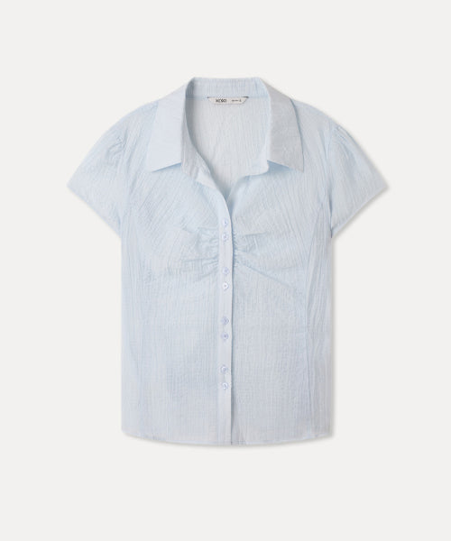 MIXXO MIXXO Sheer Shirring Shirt C