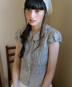 MIXXO MIXXO Shirt Round Collar Shirring
