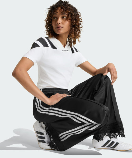 ADIDAS ADIDAS Satin Lace Firebird Loose Track Pants - Size