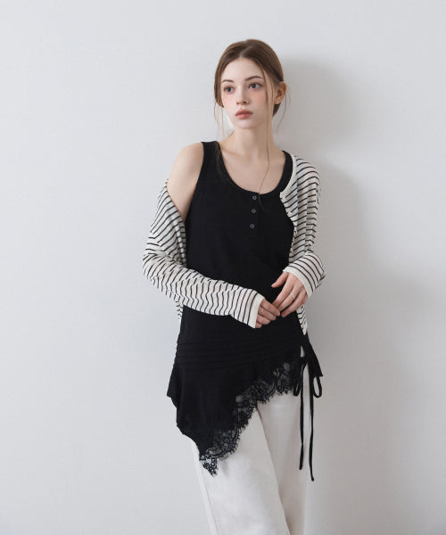 MIXXO MIXXO Lace Uncut Layered Dress S