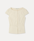 MIXXO MIXXO Shirt Boat Neck Belted Blouse