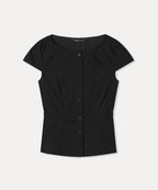 MIXXO MIXXO Shirt Boat Neck Belted Blouse
