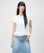 MIXXO MIXXO T-Shirt Hem Frill Short Sleeve