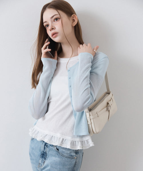 MIXXO MIXXO T-Shirt Hem Frill Short Sleeve