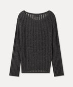 MIXXO MIXXO Crochet See-Through Long Sleeve Knit S