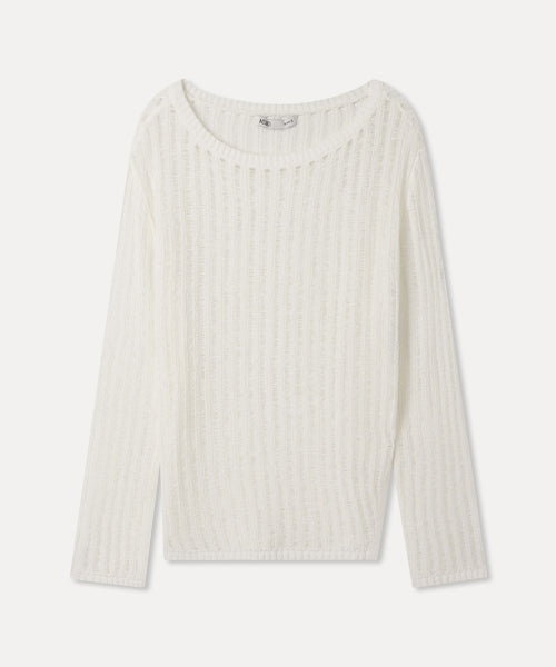 MIXXO MIXXO Crochet See-Through Long Sleeve Knit S