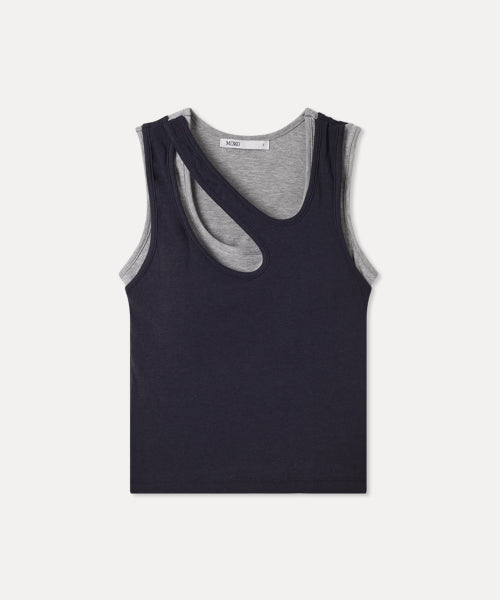 MIXXO MIXXO Cut-out Cap Tank Top