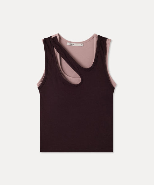 MIXXO MIXXO Cut-out Cap Tank Top