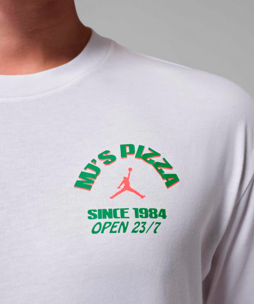 NIKE Nike Jordan Graphic T-Shirt M - White: Infrared 23