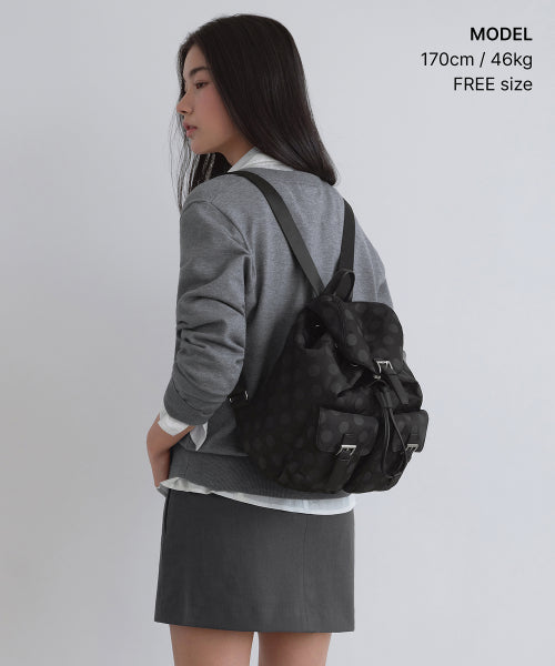 MUSINSA STANDARD WOMAN MUSINSA STANDARD WOMAN Women's Polka Dot Flap Mini Backpack