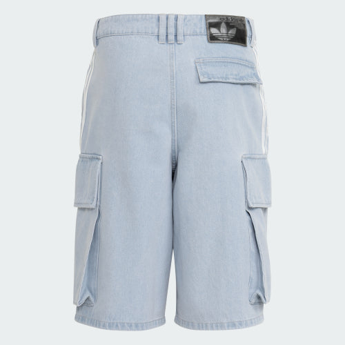 ADIDAS ADIDAS Denim Cargo Short Pants - Light Blue
