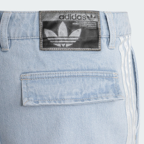 ADIDAS ADIDAS Denim Cargo Short Pants - Light Blue