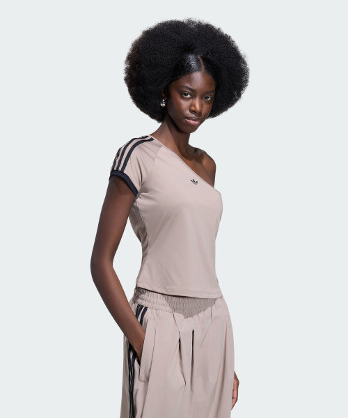 ADIDAS ADIDAS Adylenium Off Shoulder T-Shirt - Chunky Brown