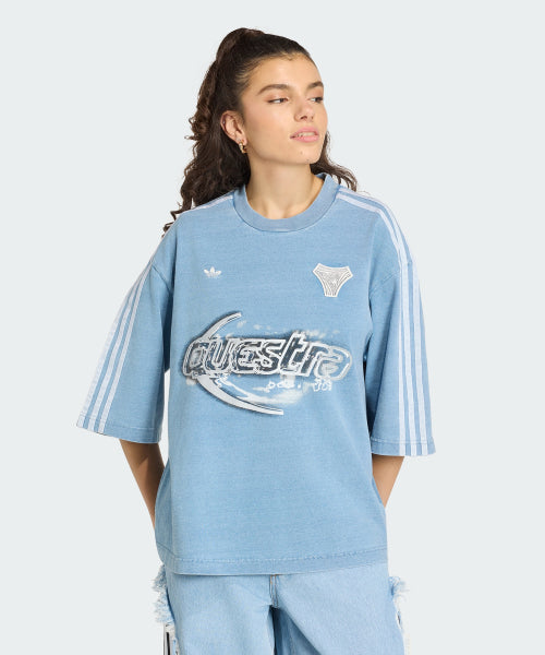 ADIDAS ADIDAS Adylenium Season 5 Oversized Denim T-Shirt - Light Blue