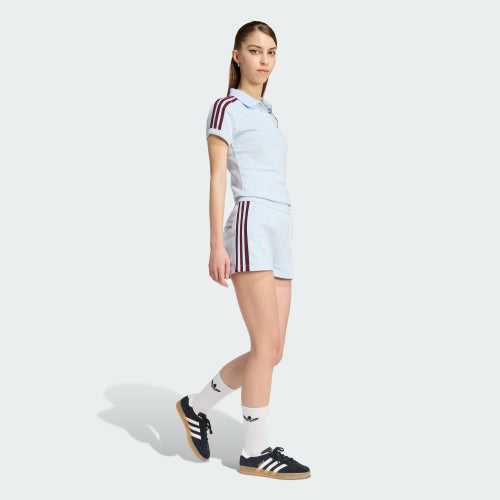 ADIDAS ADIDAS 3-Stripe Polo - Crystal Sky:Maroon (Size)