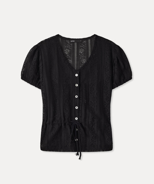 MIXXO MIXXO Lace String Blouse - C