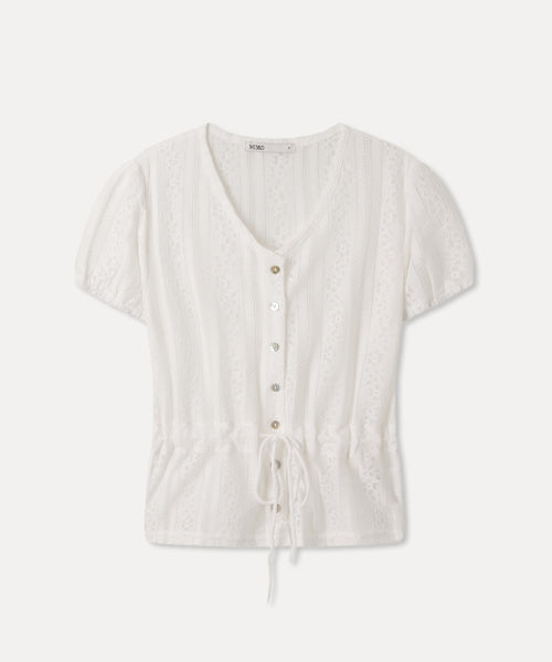 MIXXO MIXXO Lace String Blouse - C