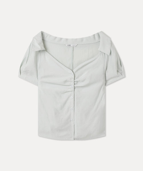 MIXXO MIXXO Shirring off-shoulder blouse Shirt