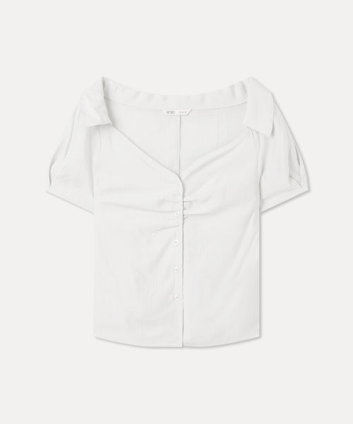 MIXXO MIXXO Shirring off-shoulder blouse Shirt