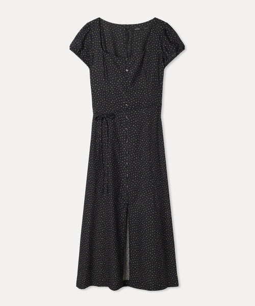 MIXXO MIXXO Puff Sleeve Long Dress (C, S)