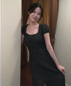 MIXXO MIXXO Puff Sleeve Long Dress (C, S)