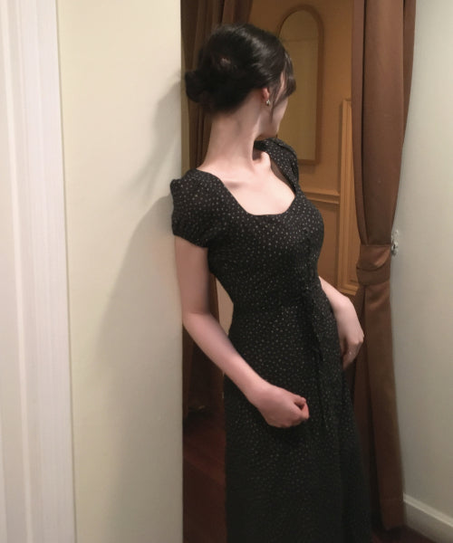 MIXXO MIXXO Puff Sleeve Long Dress (C, S)