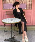 MIXXO MIXXO Puff Sleeve Long Dress (C, S)